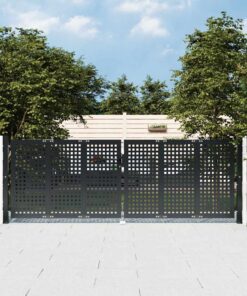 vidaXL Tuinpoort Antraciet 300x100 cm Staal