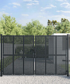 vidaXL Tuinpoort Antraciet 300x200 cm Staal