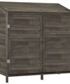 vidaXL Tuinschuur 102x52x112 cm massief vurenhout antracietkleurig