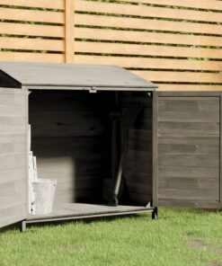 vidaXL Tuinschuur 102x52x112 cm massief vurenhout antracietkleurig