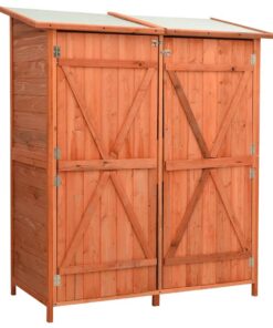 vidaXL Tuinschuur 136x75x160 cm massief vurenhout