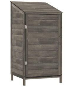 vidaXL Tuinschuur 55x52x112 cm massief vurenhout antracietkleurig