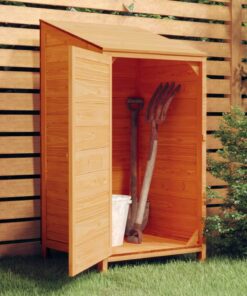 vidaXL Tuinschuur 55x52x112 cm massief vurenhout bruin