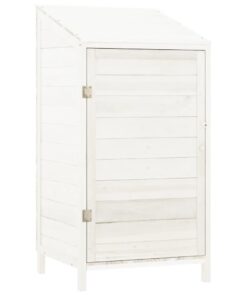 vidaXL Tuinschuur 55x52x112 cm massief vurenhout wit