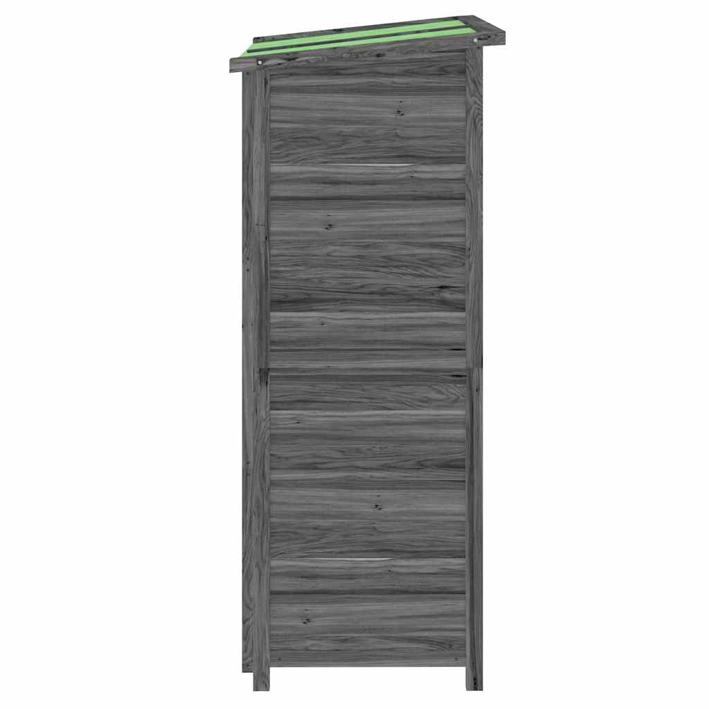 vidaXL Tuinschuur 83x57x140 cm massief grenenhout grijs - Afbeelding 6