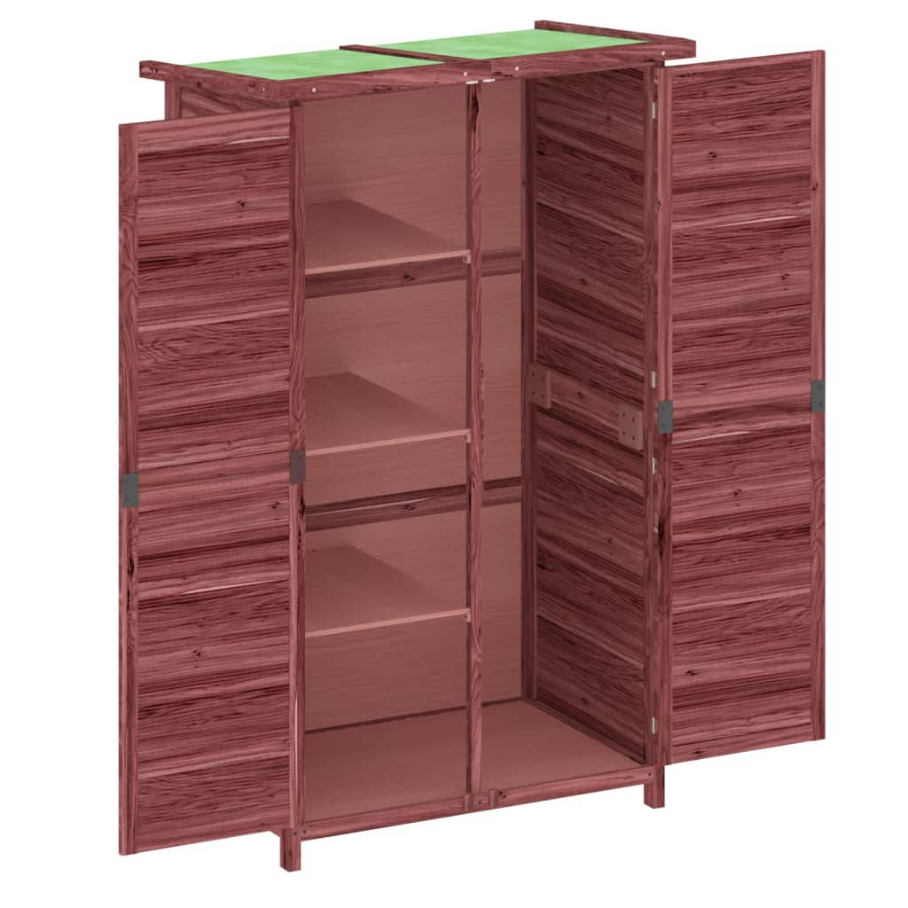 vidaXL Tuinschuur 83x57x140 cm massief grenenhout mokkakleurig - Afbeelding 5
