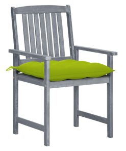 vidaXL Tuinstoelen 4 st met kussens massief acaciahout grijs