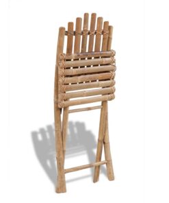 vidaXL Tuinstoelen inklapbaar 4 st bamboe