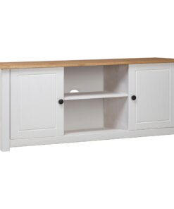 vidaXL Tv-kast Panama Range 120x40x50 cm massief grenenhout wit
