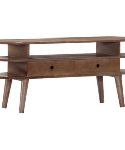 vidaXL Tv-meubel 110x35x50 cm massief acaciahout