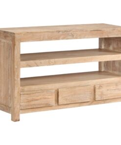 vidaXL Tv-meubel 90x30x55 cm massief acaciahout lichtbruin