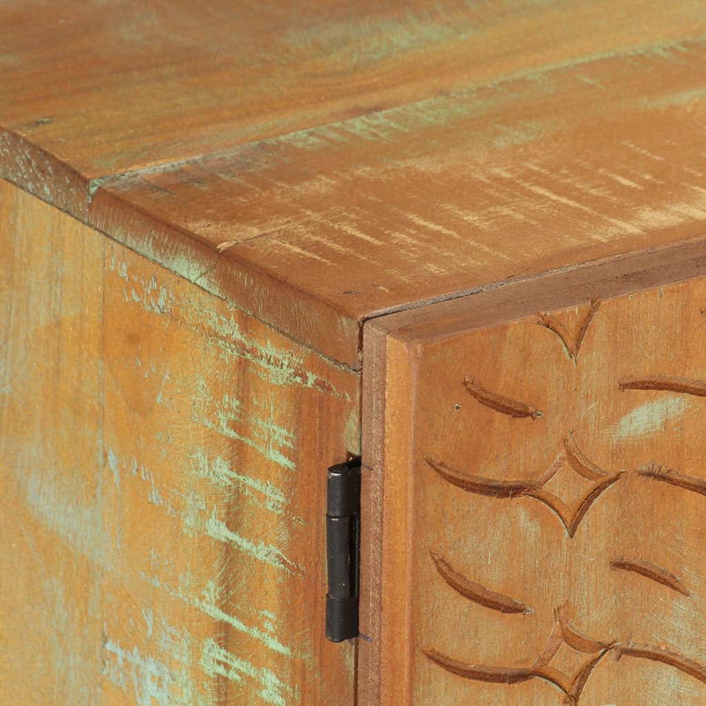 vidaXL Tv-meubel handgesneden 120x30x40 cm massief gerecycled hout - Afbeelding 6