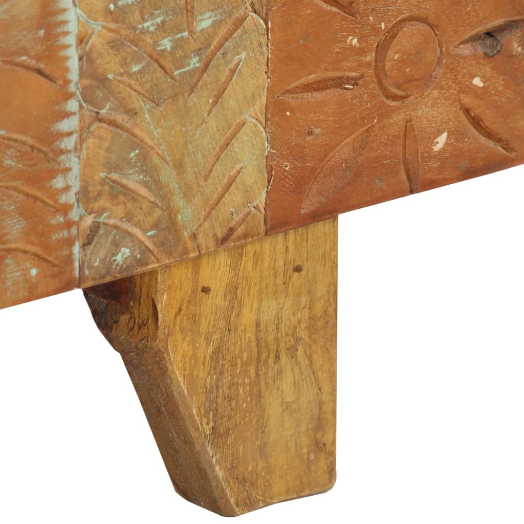 vidaXL Tv-meubel handgesneden 120x30x40 cm massief gerecycled hout - Afbeelding 7