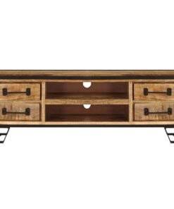 vidaXL Tv-meubel met lades 120x30x40 cm massief mangohout