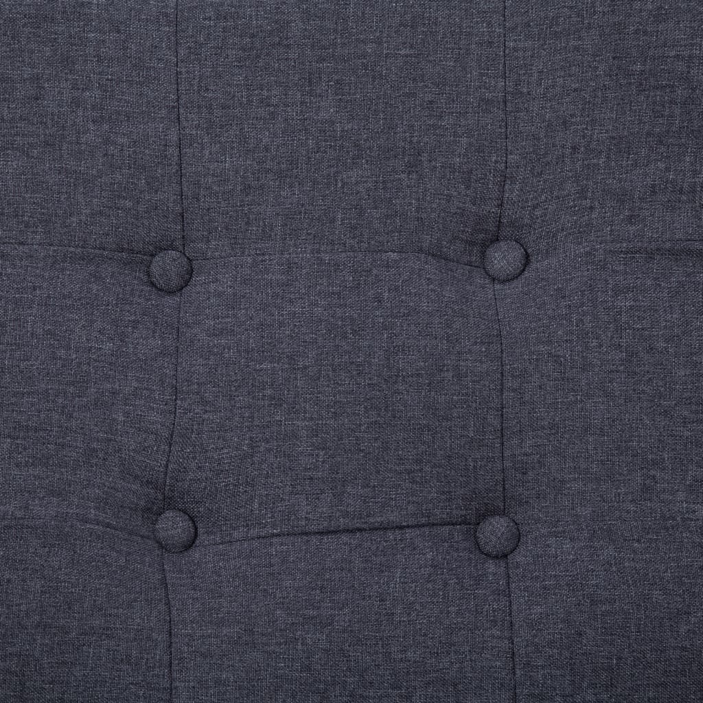 vidaXL Tweezitsbank met armleuningen staal en stof donkergrijs - Afbeelding 7