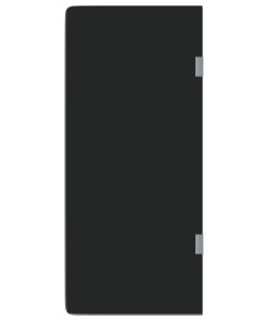 vidaXL Urinoirschot wandgemonteerd 90x40 cm gehard glas zwart