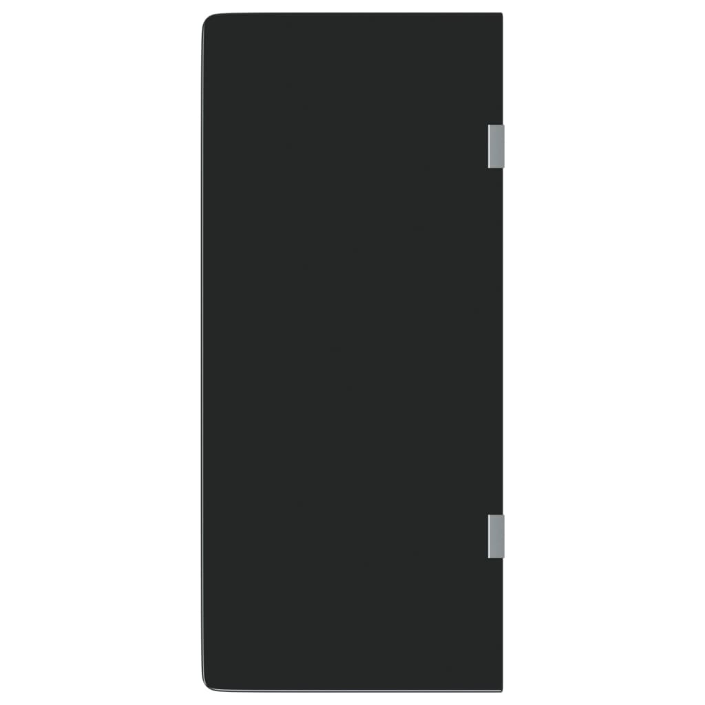 vidaXL Urinoirschot wandgemonteerd 90x40 cm gehard glas zwart