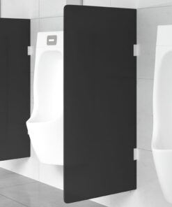 vidaXL Urinoirschot wandgemonteerd 90x40 cm gehard glas zwart