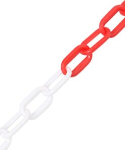 vidaXL Veiligheidsketting Ø 6 mm 100 m kunststof rood en wit