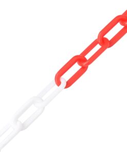 vidaXL Veiligheidsketting Ø 8 mm 30 m kunststof rood en wit
