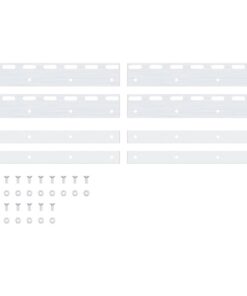 vidaXL Verbindingsplaten 4 st 28 cm roestvrij staal zilverkleurig