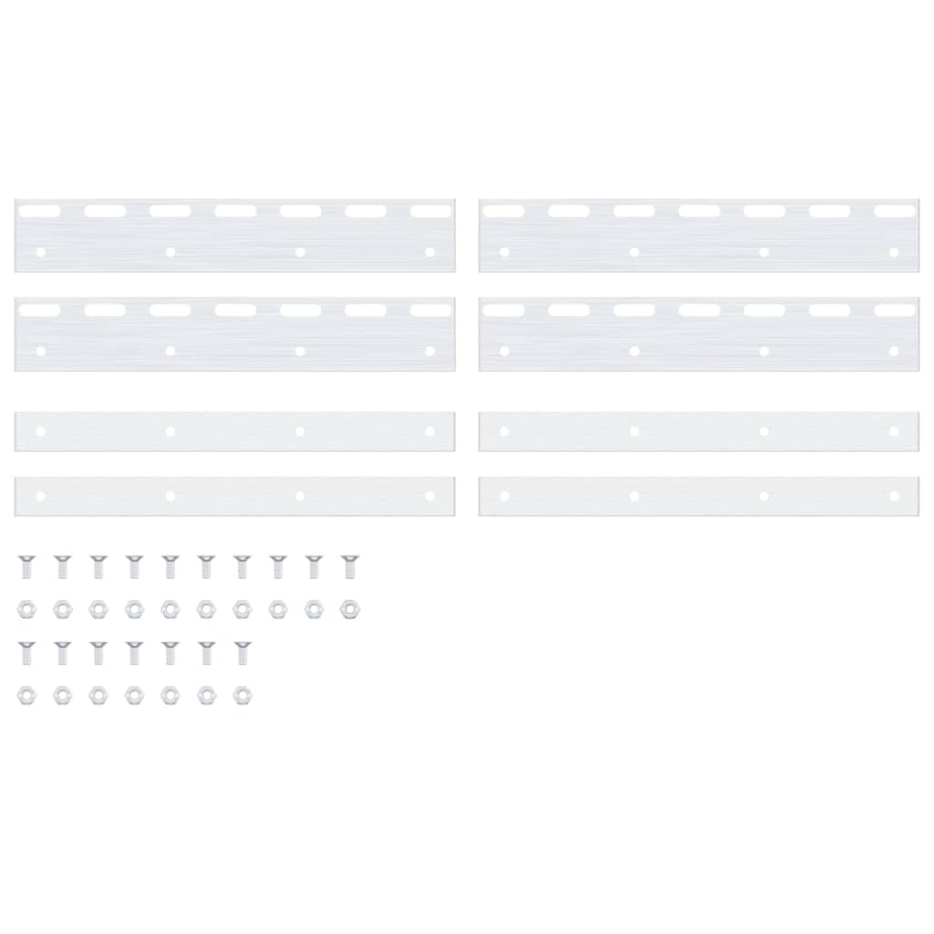 vidaXL Verbindingsplaten 4 st 28 cm roestvrij staal zilverkleurig