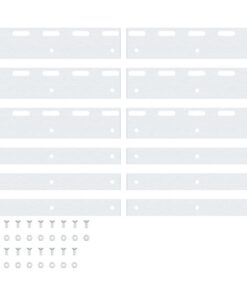 vidaXL Verbindingsplaten 6 st 20 cm roestvrij staal zilverkleurig
