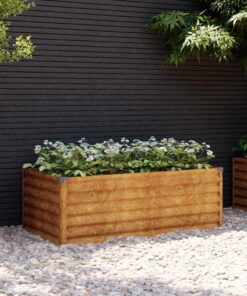 vidaXL Verhoogde tuinbak 100x50x36 cm cortenstaal