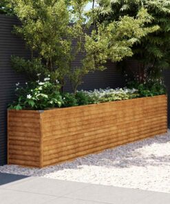vidaXL Verhoogde tuinbak 385x50x69 cm cortenstaal