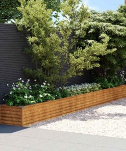 vidaXL Verhoogde tuinbak 482x50x36 cm cortenstaal