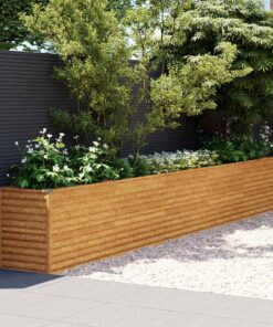 vidaXL Verhoogde tuinbak 482x50x69 cm cortenstaal