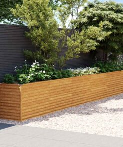 vidaXL Verhoogde tuinbak 578x50x69 cm cortenstaal