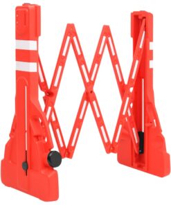 vidaXL Verkeersbarrières inklapbaar 210x50x105 cm rood