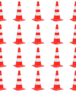 vidaXL Verkeerskegel 20 st reflecterend 50 cm rood en wit