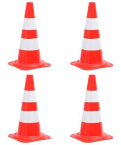 vidaXL Verkeerskegels 4 st reflecterend 50 cm rood en wit