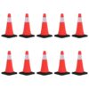 vidaXL Verkeerskegels met zware basis 10 st reflecterend 50 cm