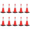 vidaXL Verkeerskegels met zware basis 10 st reflecterend 75 cm
