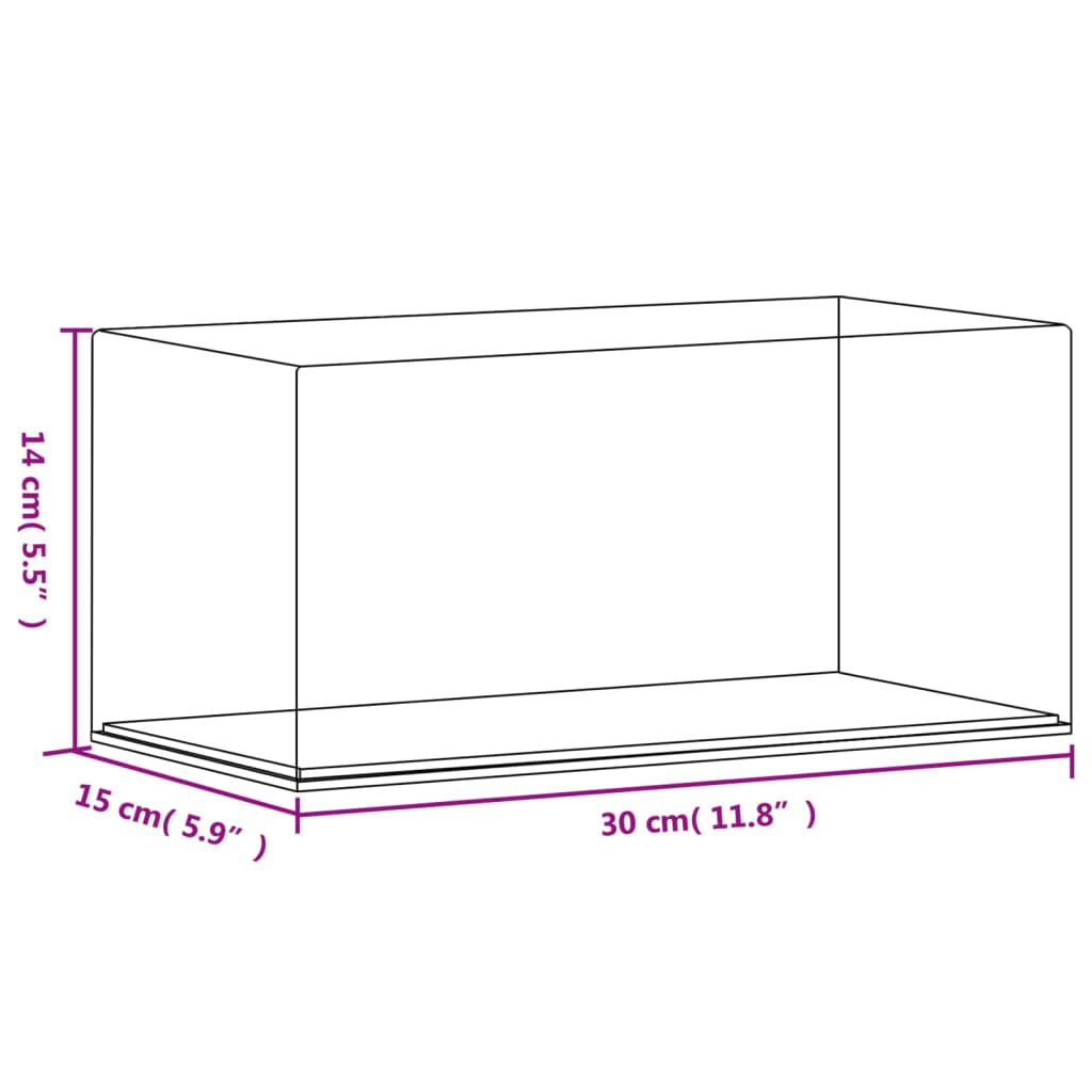 vidaXL Vitrine transparant 30x15x14 cm acryl - Afbeelding 6