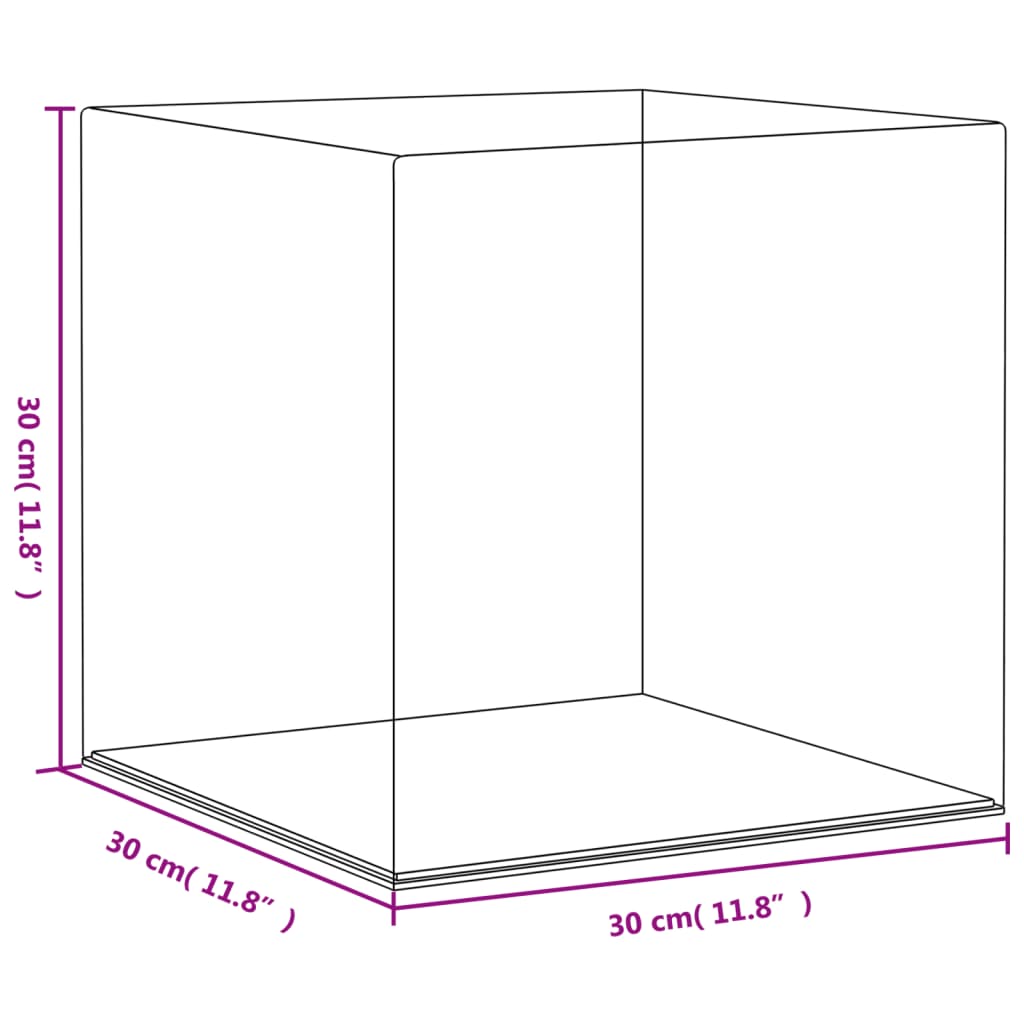 vidaXL Vitrine transparant 30x30x30 cm acryl - Afbeelding 6