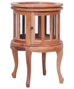 vidaXL Vitrinekast 50x50x76 cm massief mahoniehout natuurlijk