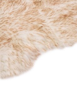 vidaXL Vloerkleed 60x90 cm kunstschapenvacht gemêleerd bruin