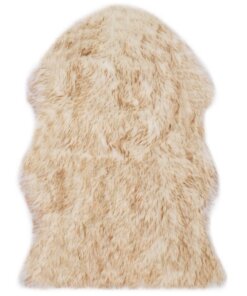 vidaXL Vloerkleed 60x90 cm kunstschapenvacht gemêleerd bruin