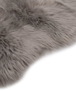 vidaXL Vloerkleed 60x90 cm kunstschapenvacht lichtgrijs