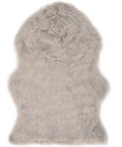 vidaXL Vloerkleed 60x90 cm kunstschapenvacht lichtgrijs