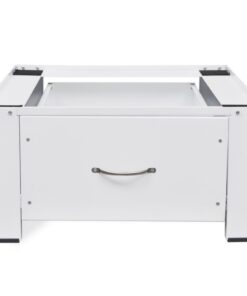 vidaXL Voetstuk voor wasmachine met lade wit