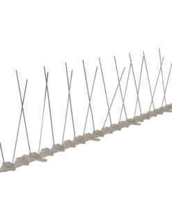 vidaXL Vogel- en duivenpinnen met 2 rijen 6 st 3 m kunststof