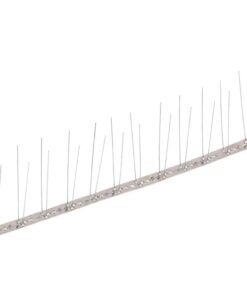 vidaXL Vogel- en duivenpinnen met 2 rijen 6 st 3 m roestvrij staal