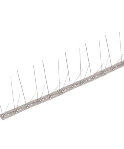 vidaXL Vogel- en duivenpinnen met 4 rijen 20 st 10 m roestvrij staal