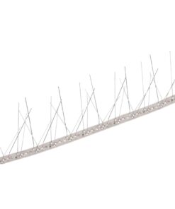 vidaXL Vogel- en duivenpinnen met 5 rijen 10 st 5 m roestvrij staal