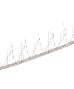 vidaXL Vogel- en duivenpinnen met 5 rijen 20 st 10 m roestvrij staal